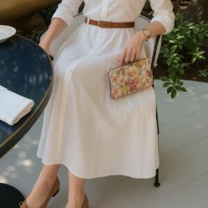 Old Money Style 100% Pure Linen Dress.
